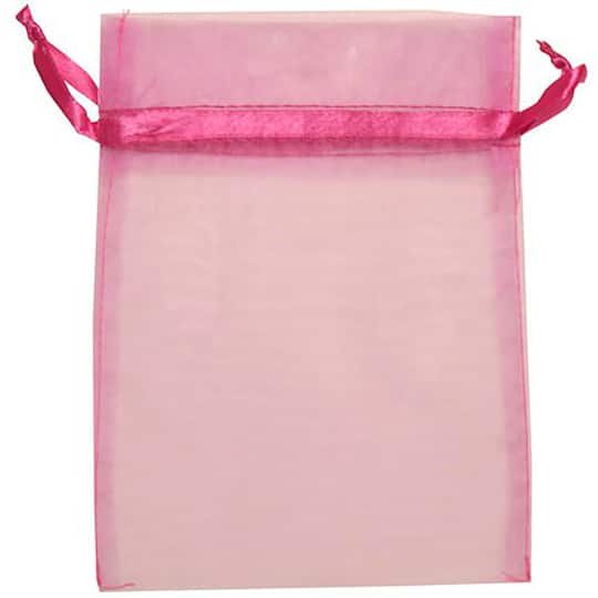 JAM Paper Medium Violet Sheer Organza Bags, 12ct.